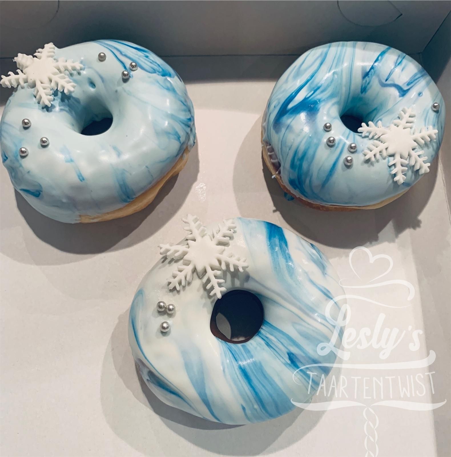 blue frozen donuts